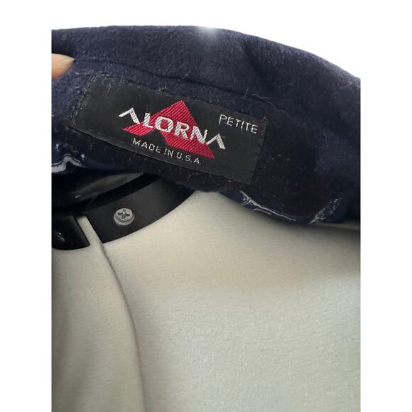 Super Fina Alorna Forstmann Jacket Women Large Blue Double Breasted Wool Coat - Picture 7 of 7